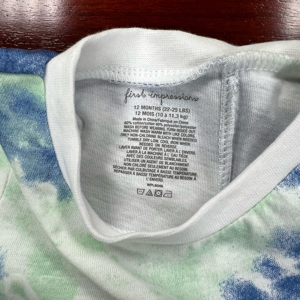 First Impressions Blue and Tie-Dye Baby Rompers Sz 12 Months - Picture 7 of 7